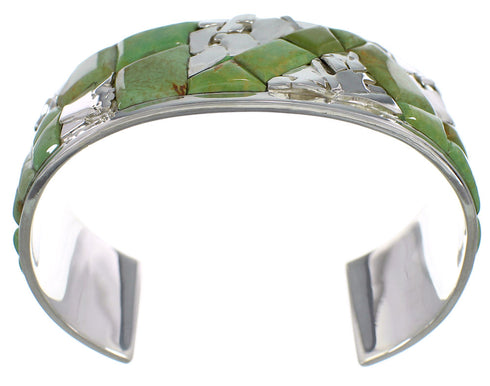 Genuine Sterling Silver Turquoise Sturdy Bracelet VX60704